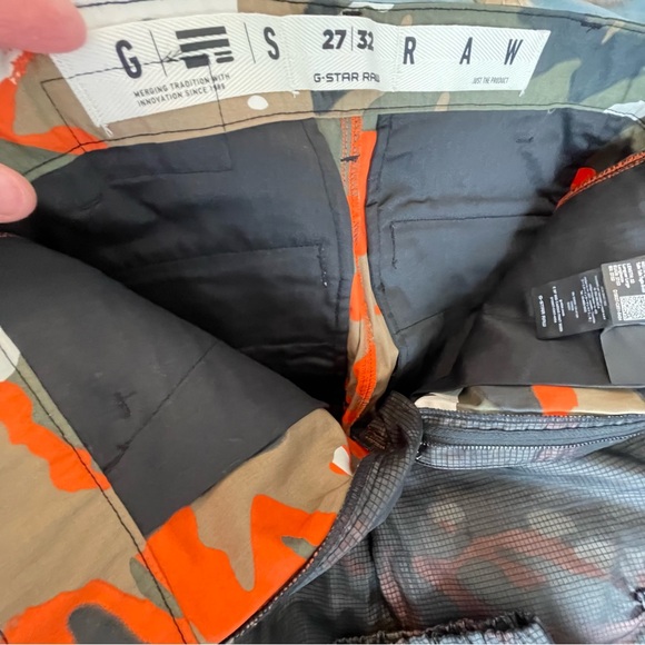 NWT G-Star E Boyfriend Mid Cargo Pants - Silkscreen Ripstop Print - Picture 12 of 16